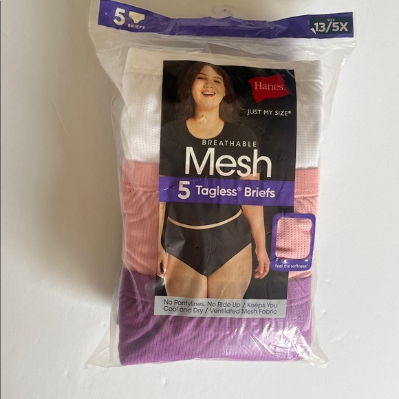 Hanes Other - Women’s Plus Size 5X Hanes Mesh Tagless Briefs